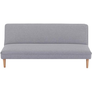 Mid.you Schlafsofa, Hellgrau, Textil, Birke, vollmassiv, 3-Sitzer, 180x77x87 cm, Bsci, Liegefunktion, Wohnzimmer, Sofas & Couches, Schlafsofas, Klappsofas