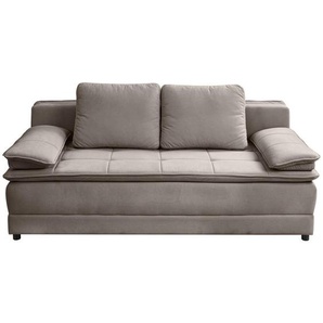 Mid.you Schlafsofa, Taupe, Textil, 2-Sitzer, Füllung: Schaumstoff, 202x73-92x105 cm, Made in EU, Stoffauswahl, Wohnzimmer, Sofas & Couches, Schlafsofas, Schlafsofas mit Bettkasten