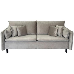 Mid.you Schlafsofa, Taupe, Textil, 3-Sitzer, Füllung: Polyurethan (PUR),Polyurethan (PUR),Polyurethan (Pur), 220x96x102 cm, Made in EU, Liegefunktion, Wohnzimmer, Sofas & Couches, Schlafsofas, Schlafsofas mit Bettkasten