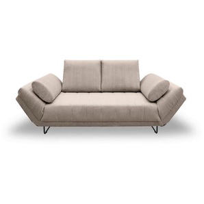 Mid.you Schlafsofa, Taupe, Textil, Uni, 2-Sitzer, 210x95x97 cm, Made in EU, FSC Mix, Liegefunktion, Schlafen auf Sitzhöhe, Rücken echt, Armteil links, rechts, Kinder- & Jugendzimmer, Jugendmöbel, Jugendsofas