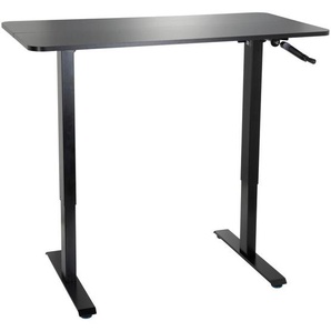 Mid.you Schreibtisch, Schwarz, Metall, Holzwerkstoff, rechteckig, eckig, 60x74x120 cm, höhenverstellbar, Arbeitszimmer, Schreibtische, Bürotische