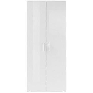 Mid.you Schuhschrank, Weiß, Holzwerkstoff, 11 Fächer, 80x190x35 cm, Beimöbel erhältlich, Garderobe, Schuhaufbewahrung, Schuhschränke