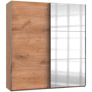 Mid.you Schwebetürenschrank Wimex Level 36A, Eiche, Holzwerkstoff, 2 Fächer, 200x216x65 cm, BQ - Bündnis für Qualität, Made in Germany, DIN EN ISO 9001, umfangreiches Zubehör erhältlich, in verschiedenen Größen und Holzdekoren erhältlich, Schlafzimmer,