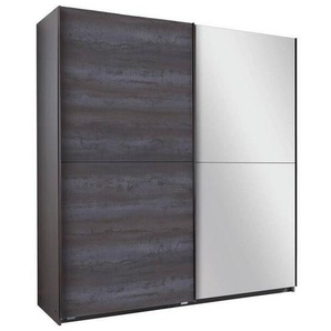 Mid.you Schwebetürenschrank Wimex Herne, Graphit, Dunkelgrau, Holzwerkstoff, 2 Fächer, 180x198x64 cm, BQ - Bündnis für Qualität, Made in Germany, DIN EN ISO 9001, in verschiedenen Größen erhältlich, Schlafzimmer, Kleiderschränke, Schwebetürenschränke