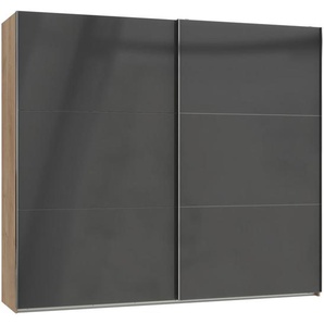 Mid.you Schwebetürenschrank Wimex Level 36C, Grau, Eiche, Holzwerkstoff, 3 Fächer, 250x216x65 cm, BQ - Bündnis für Qualität, Made in Germany, DIN EN ISO 9001, umfangreiches Zubehör erhältlich, in verschiedenen Größen und Holzdekoren erhältlich,