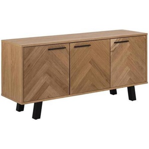 Mid.you Sideboard, Eiche, Holzwerkstoff, 2 Fächer, 150x71x40 cm, Reach, Wohnzimmer, Kommoden & Sideboards, Sideboards