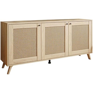 Mid.you Sideboard, Eiche, Metall, 154x72x40 cm, Made in EU, stehend, Schlafzimmer, Schlafzimmer Kommoden