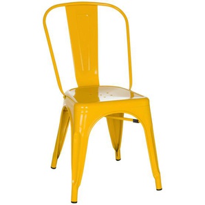Mid.you Stuhl, Gelb, Metall, konisch, 44x84x54 cm, stapelbar, Esszimmer, Stühle, Esszimmerstühle