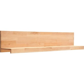 Mid.you Wandboard, Buche, Holz, Kernbuche, massiv, 150x27x22 cm, Made in EU, Wohnzimmer, Regale, Wandboards