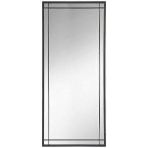 Mid.you Wandspiegel, Schwarz, Metall, Glas, Holzwerkstoff, rechteckig, 70x160x2.5 cm, Spiegel, Wandspiegel