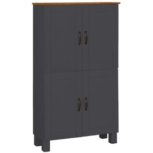 Midischrank HOME AFFAIRE Rodby Schränke Gr. B/H/T: 75cm x 130cm x 30cm, 4 St., anthrazit, honig FSC-zertifiziertes Massivholz, Breite 75cm, Höhe 130cm