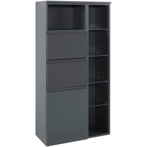 Midischrank WELLTIME Cardiff Schränke Gr. B/H/T: 65cm x 130cm x 35cm,, grau (graphitfarben) Bad-Midischrank Breite 65 cm, mit Softclose-Funktion