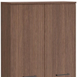 Midischrank WELLTIME Trento, verschiedene Ausführungen und Farben Schränke Gr. B/H/T: 60cm x 130cm x 27cm, 2 St., braun (canelloeiche) Badmöbel, Badschrank, 60 cm breit, 2 Türen, viel Stauraum