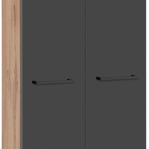 Midischrank WELLTIME Trento, verschiedene Ausführungen und Farben Schränke Gr. B/H/T: 60cm x 130cm x 27cm, 2 St., grau (matt grau) Badmöbel, Badschrank, 60 cm breit, 2 Türen, viel Stauraum