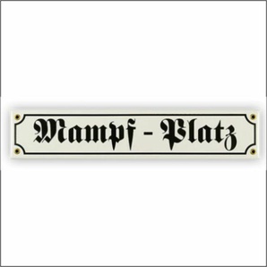 Mini-Straßenschild Mampf-Platz