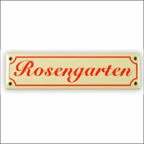 Mini-Straßenschild Rosengarten