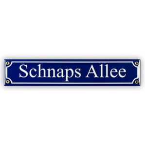 Mini-Straßenschild Schnaps Allee