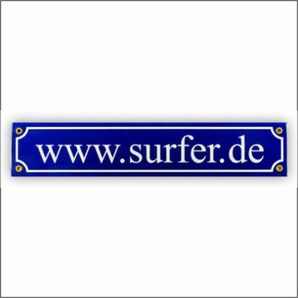 Mini-Straßenschild Surfer