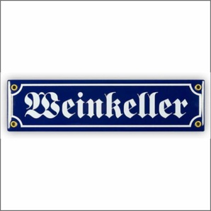 Mini-Straßenschild Weinkeller