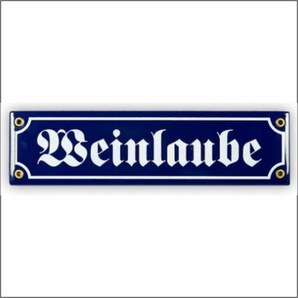 Mini-Straßenschild Weinlaube