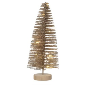 Mini-Weihnachtsbaum mit LED, gold, 30 cm