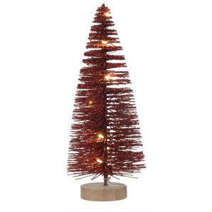 Mini-Weihnachtsbaum mit LED, rot, 20 cm