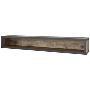 Modante Wandboard, Eiche, Dunkelgrau, Holzwerkstoff, 156x22.4x25 cm, Wohnzimmer, Regale, Wandboards