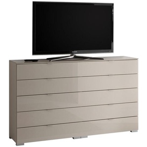 Moderano Kommode, Sand, Metall, 5 Schubladen, 160x96x40 cm, Lga, Goldenes M, BQ - Bündnis für Qualität, Made in Germany, Typenauswahl, stehend, in verschiedenen Größen erhältlich, Holzdekoren erhältlich, Wohnzimmer, Kommoden & Sideboards, Kommoden