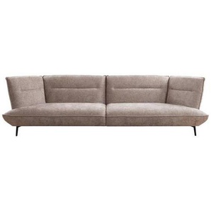 Moderano Megasofa, Taupe, Textil, 2-Sitzer, 339x92x99 cm, erweiterbar, Fußauswahl, Stoffauswahl, Hocker erhältlich, Rücken echt, individuell planbar, Wohnzimmer, Sofas & Couches, Sofas, Bigsofas