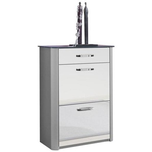 Moderano Schuhschrank, Silber, Alu, Metall, 1 Schubladen, 71x97x34 cm, Typenauswahl, Beimöbel erhältlich, umfangreiches Zubehör erhältlich, Garderobe, Schuhaufbewahrung, Schuhschränke