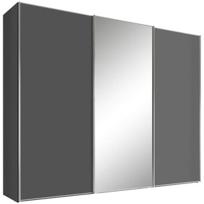 Moderano Schwebetürenschrank Sinfonie Plus, Dunkelgrau, Holzwerkstoff, 6 Fächer, 249x240x68 cm, Lga, Goldenes M, BQ - Bündnis für Qualität, Made in Germany, Typenauswahl, Beimöbel erhältlich, umfangreiches Zubehör in verschiedenen Holzarten Größen