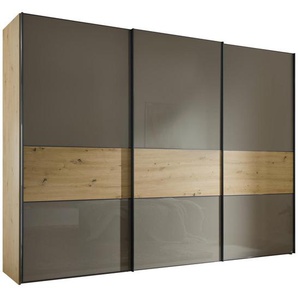 Moderano Schwebetürenschrank Sinfonie Plus, Eiche Artisan, Mokka, Holzwerkstoff, 6 Fächer, 298x240x68 cm, Lga, Goldenes M, BQ - Bündnis für Qualität, Made in Germany, Typenauswahl, Beimöbel erhältlich, umfangreiches Zubehör in verschiedenen Größen