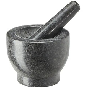 Mörser mit Stößel - grau - Granit - 8 cm - [10.0] | Möbel Kraft