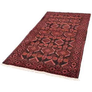 morgenland Hochflor-Läufer Belutsch Durchgemustert Rosso 187 x 99 cm, rechteckig, Höhe: 8 mm, Handgeknüpft