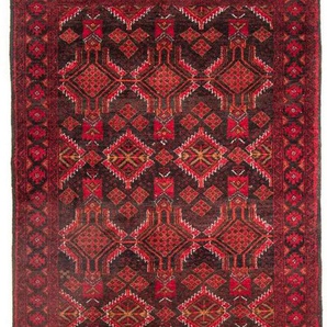 morgenland Hochflor-Läufer Belutsch Durchgemustert Rosso 191 x 102 cm, rechteckig, Höhe: 8 mm, Handgeknüpft