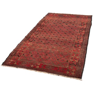 morgenland Hochflor-Läufer Belutsch Durchgemustert Rosso 195 x 108 cm, rechteckig, Höhe: 8 mm, Handgeknüpft