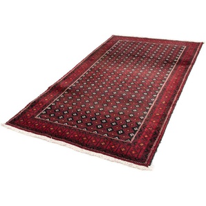 morgenland Hochflor-Läufer Belutsch Durchgemustert Rosso scuro 210 x 114 cm, rechteckig, Höhe: 8 mm, Handgeknüpft