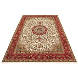 morgenland Orientteppich Perser - Täbriz - Royal - 406 x 300 cm - rot, rechteckig, Höhe: 7 mm, Wohnzimmer, Handgeknüpft, Einzelstück mit Zertifikat