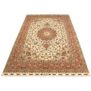 morgenland Orientteppich Perser - Täbriz - Royal - 413 x 297 cm - braun, rechteckig, Höhe: 7 mm, Wohnzimmer, Handgeknüpft, Einzelstück mit Zertifikat