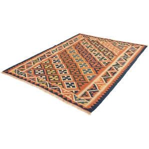 morgenland Wollteppich Kelim - Oriental - 200 x 157 cm - braun, rechteckig, Höhe: 6 mm, Wohnzimmer, Einzelstück