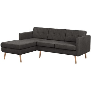 Mørteens Ecksofa Croom Dunkelgrau Webstoff 211x84x154 cm