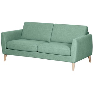 Sofa Kustavi 2,5-Sitzer Grün Strukturstoff 190 x 80 x 90cm Skandi