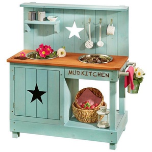 MUDDY BUDDY® Outdoor-Spielküche Adventurer Star Holz, Matschküche, petrolblau