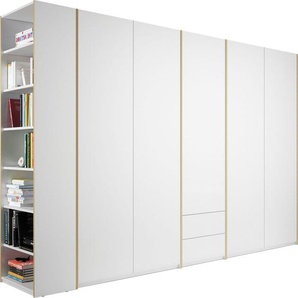 Müller SMALL LIVING Drehtürenschrank Modular Plus Variante 9 zwei Schubladen im Mittelelement, Anbauregal rechts oder links