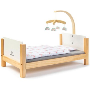 Musterkind Puppenbett Barlia, Natur, Weiß, Holz, 31x41.5x55 cm, EN 71, CE, Spielzeug, Kinderspielzeug, Puppen & Puppenzubehör, Puppenzubehör