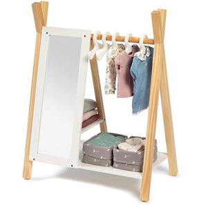 Musterkind Puppenkleiderschrank Viola, Natur, Weiß, Holz, 30x65x50 cm, EN 71, CE, Spielzeug, Kinderspielzeug, Puppen & Puppenzubehör, Puppenzubehör