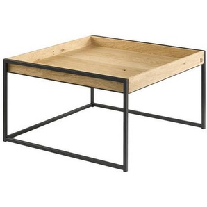 Musterring Couchtisch Justb!, Anthrazit, Eiche, Holz, Metall, Wildeiche, furniert, quadratisch, 68x38x68 cm, Goldenes M, Made in Germany, Dgm, DGM-Emissionslabel, Wohnzimmer, Wohnzimmertische, Couchtische, Metall-Couchtische