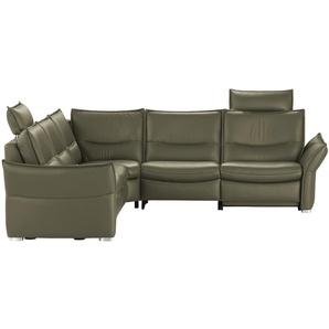 Musterring Ecksofa  MR250 ¦ grün ¦ Maße (cm): B: 273 H: 91 T: 273