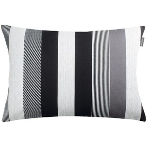 Musterring Kissenhülle Mr-Stripe, Grau, Schwarz, Weiß, Textil, Streifen, 40x60 cm, hochwertige Qualität, Wohntextilien, Kissen, Kissenbezüge