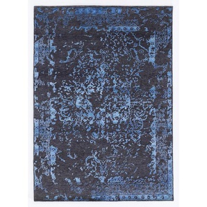 Musterring Orientteppich Soho Palis, Blau, Grau, Textil, Uni, rechteckig, 250x350 cm, in verschiedenen Größen erhältlich, Teppiche & Böden, Teppiche, Orientteppiche